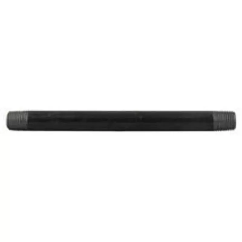1 And 1/2 Inch By 4 And 1/2 Inch Black Steel Pipe Nipple