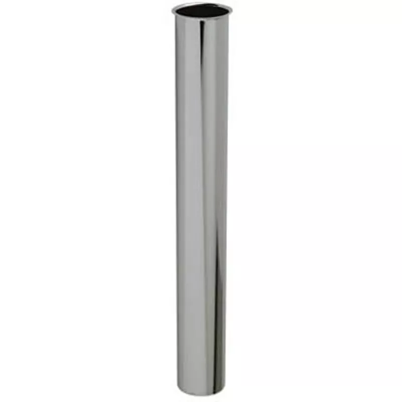 1 And 1/2 Inch Outer Diameter Tube By 12 Inch Chrome Flanged Kitchen Drain Tailpiece
