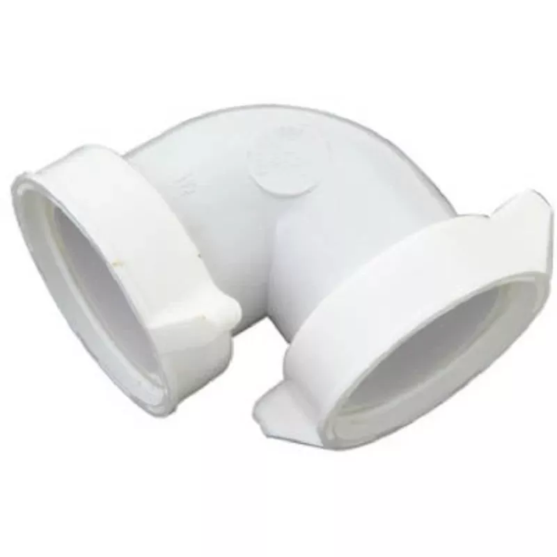 1 And 1/2 Inch Outer Diameter Tube Direct Connect 90 Degree Kitchen Drain Elbow