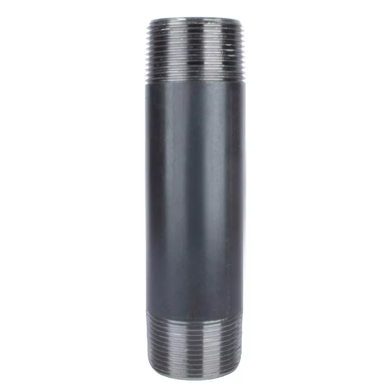 1 And 1 Quarter Inch By 6 Inch Black Steel Pipe Nipple