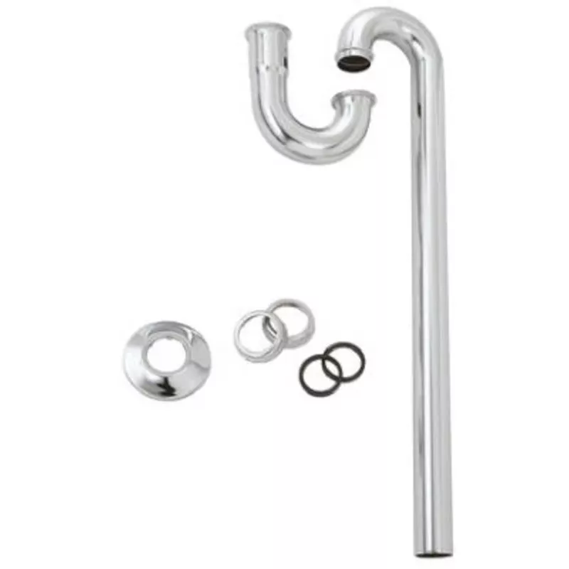 1 And 1 Quarter Inch Outer Diameter Tube Slip Joint With 20 Inch Chrome Lavatory Floor Drain S Trap