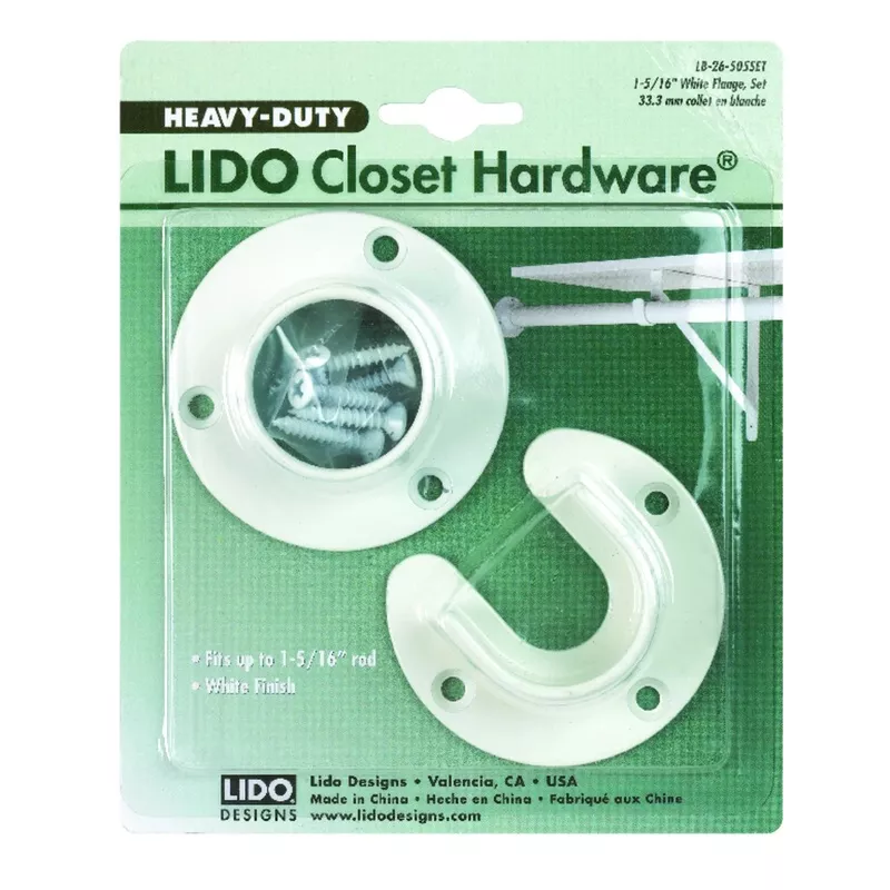 1 And 5/16 Inch White Heavy Duty Steel Closet Flange Set