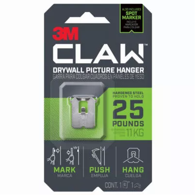 3M Claw Hanger Drywall Picture Hanger & Marker 25 lb Max