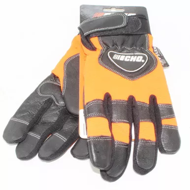 99988801601 - ECHO Chainsaw Gloves (Orange/Black) Large (99988801601)
