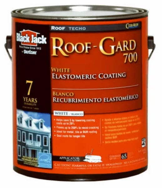 Black Jack 5527-1-20 Roof-Gard 700 White Elastomeric Roof Coating, 3.6