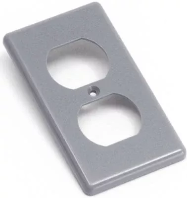 Carlon HB1DP PVC Duplex 1-Gang Handy Box Cover, Gray