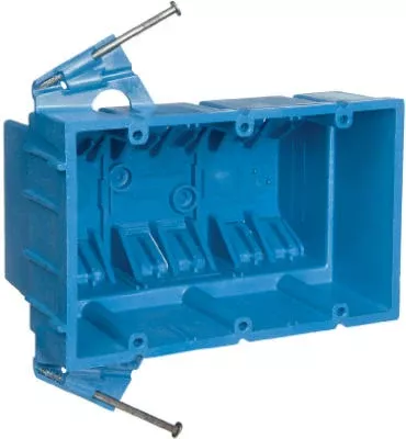 Carlon New Work Super Blue Hard Body Wiring Box, 3-Gang