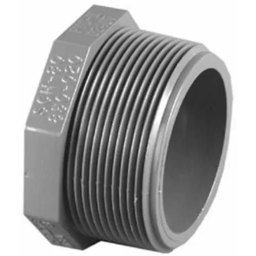 Charlotte Pipe PVC-08113-1200HA Schedule 80 PVC Male Pipe Plug, 3/4",
