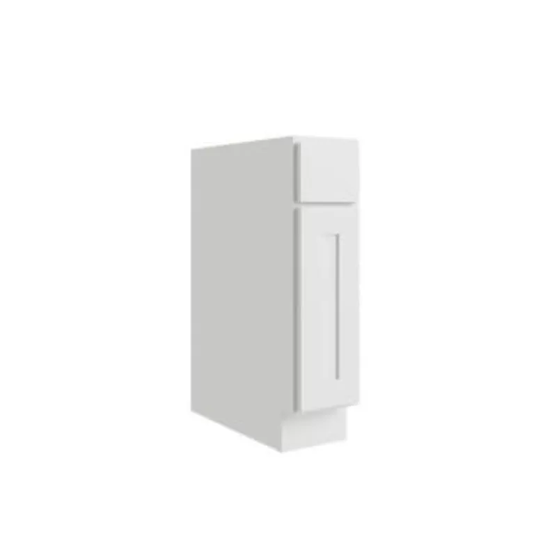 Cnc Cabinetry Luxor 21 Base Cabinet, 2 Pull Out, Left Hinge, Shaker White