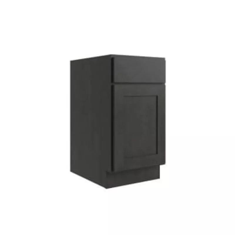 Cnc Cabinetry Luxor 21 Base Cabinet, 2 Pull Out, Right Hinge, Shaker Smoky Grey