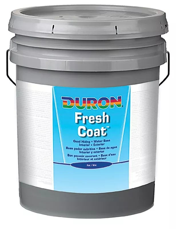 Duron DU30W0051-20 Paint, Water Base, Flat Sheen, White, 5 gal