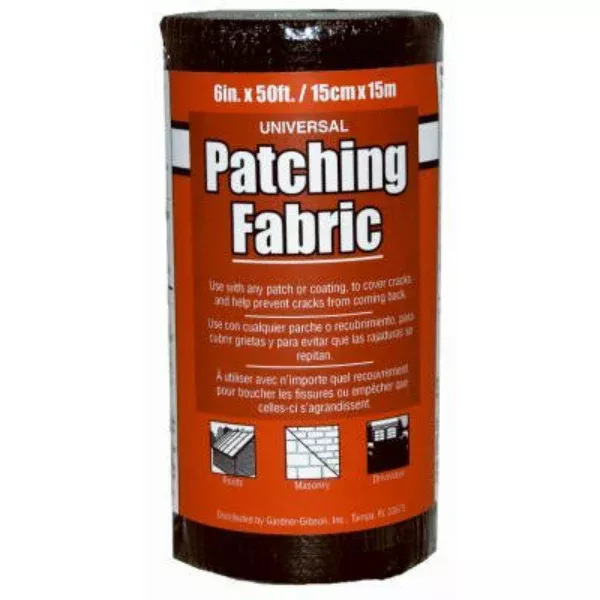 Gardner-Gibson 4502-GA Universal Patching Fabric, 6" x 50', Black