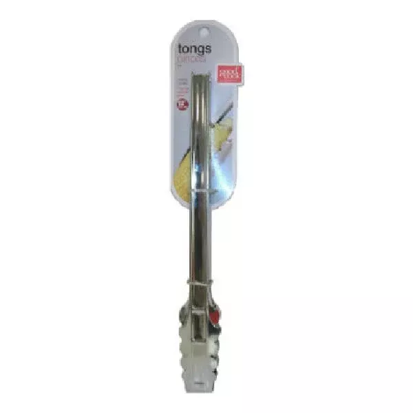 Good Cook™ 25877 Chrome Plated Tongs, 12" Long