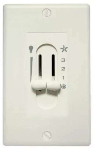 Hunter Fan 27182 Fan/Light Dual Slide Wall Control, 3 Speed
