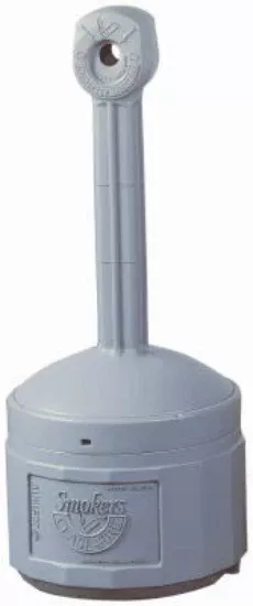 Justrite 26800 Smoker’s Cease-Fire Cigarette Butt Receptacle, Pewter
