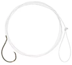 Matzuo Fluorocarbon Circle Hook Snell, 18", Black Chrome, 6 Pack