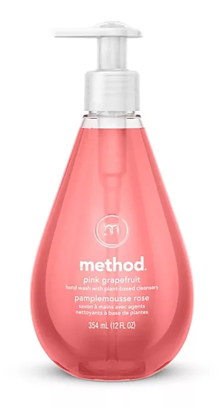 method 39 Gel Hand Wash, Gel, Pink, Pink Grapefruit, 12 oz Bottle
