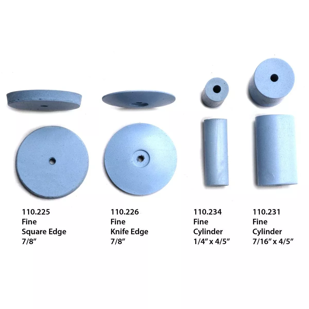 Ottotech by EVE Germany Silicone Light Blue Fine Polish Polishing Wheels