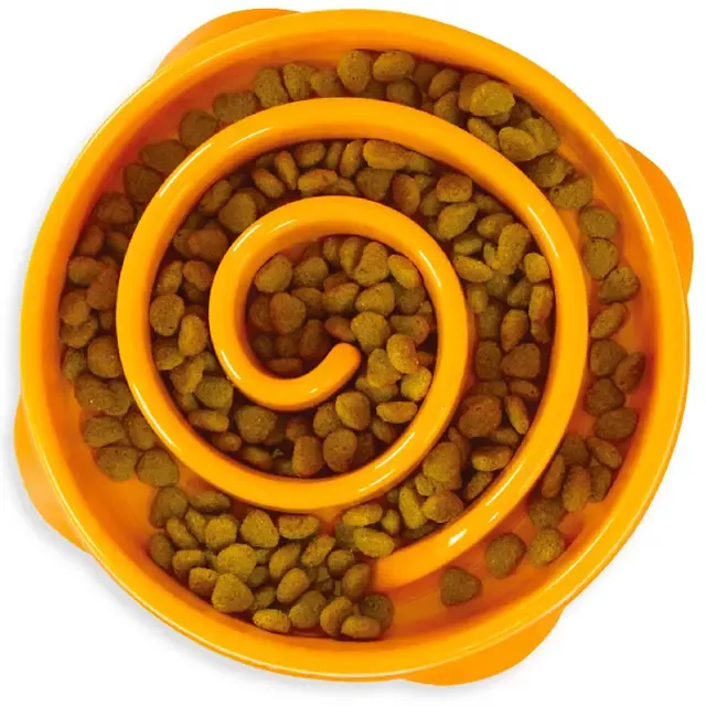 Outward Hound Fun Feeder Slo Bowl for Dogs Orange Large
