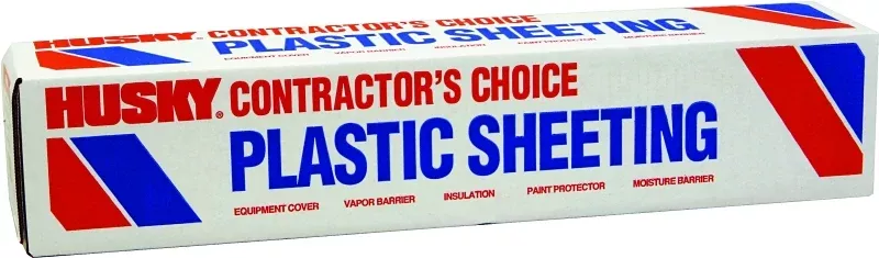 Poly-America CF0112-0400C Painter's Sheeting, 400 ft L, 12 ft W, 1 mil Thick, Clear