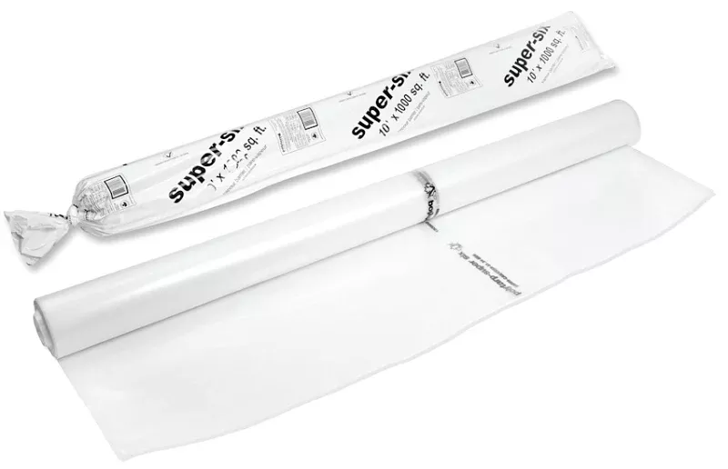 Polytarp 66-0040 Polyfilm, 100 ft L, 20 ft W, 6 mil Thick, Polyethylene, Clear