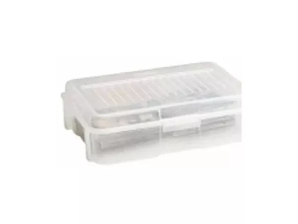 Rubbermaid 2282 Stackable Snap Storage Case, 1.8 Gallon, Clear