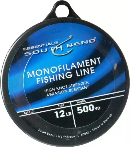 South Bend M1412 Monofilament Fishing Line, 12 Lbs Test, Clear, 500 Y