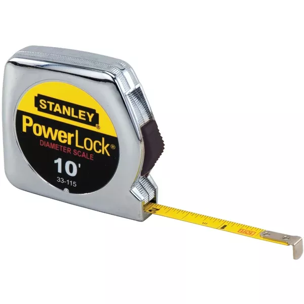 Stanley 33-115 PowerLock Pocket Tape Rule with Diameter Scale, 10' x
