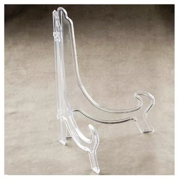 Tripar 32-1201 Classic Acrylic Plate Stand, 4-1/2", Clear