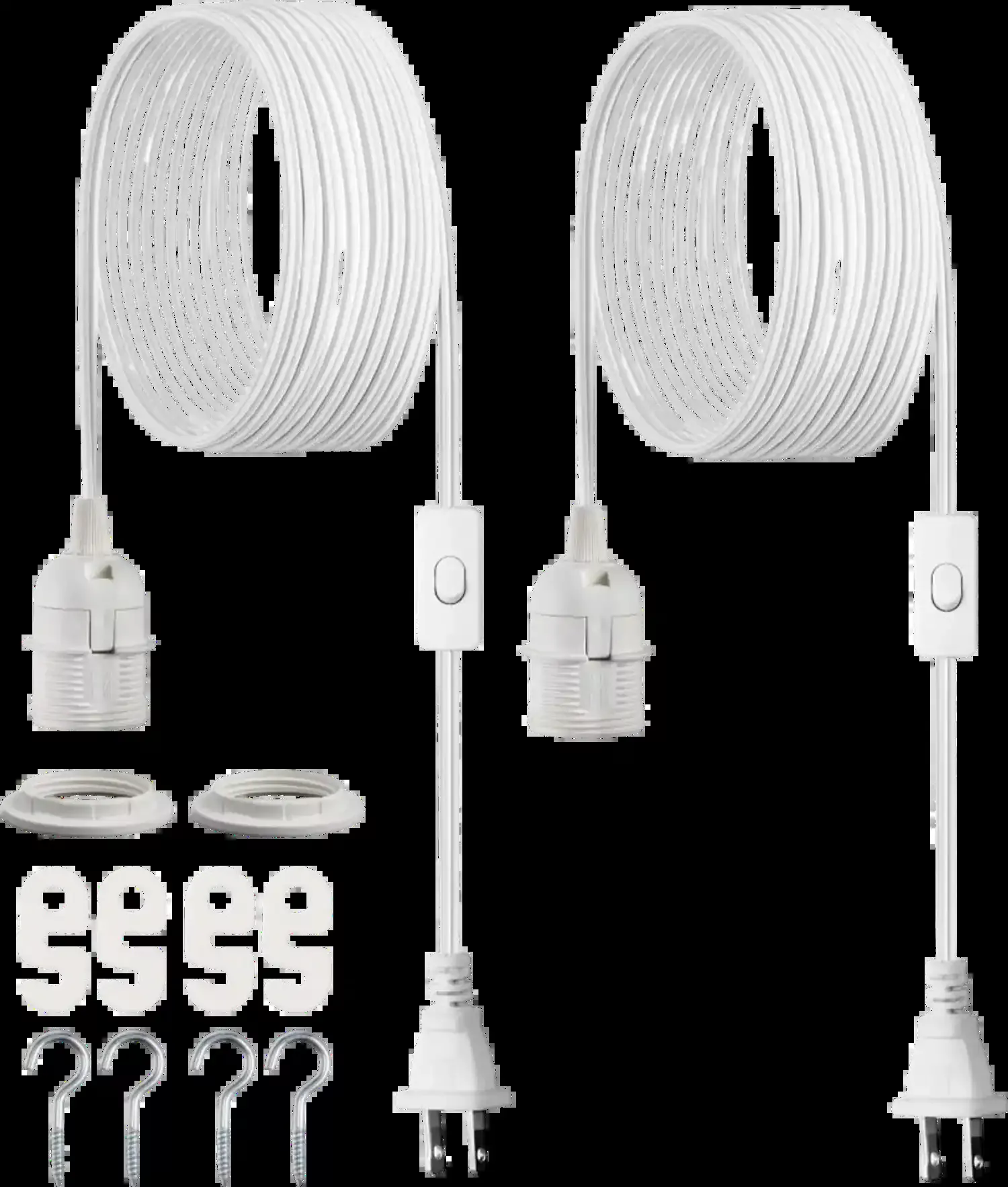 Vevor Hanging Light Cord Kit 16' 2-Pack E26 Pendant Lamp Socket New