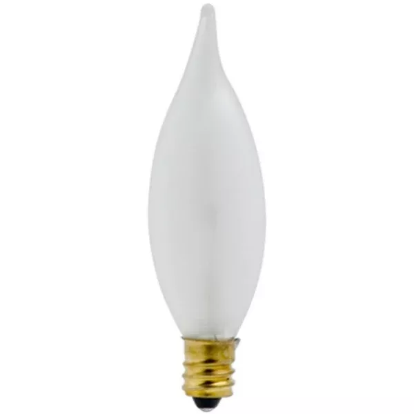 Westpointe 70837 Frosted Chandelier Bent Tip Light Bulb, 25W, 2-Pack
