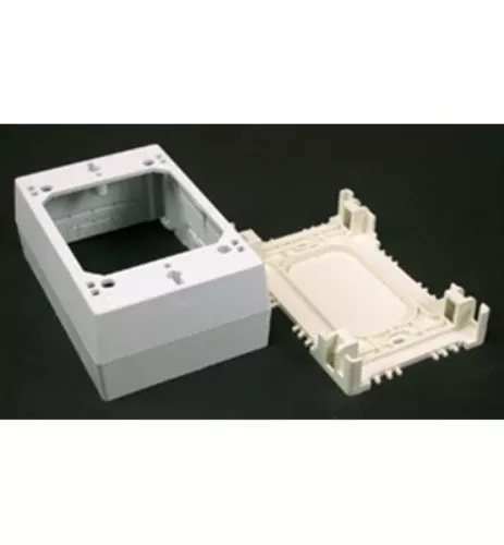 Wiremold NM2 Nonmetallic Single Gang Raceway Switch/Outlet Box, Plast