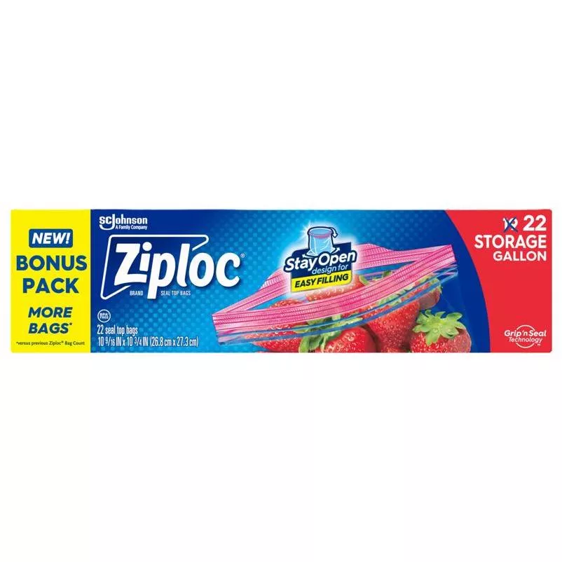 Ziploc Double Zipper Food Storage Bag 1 gal | 22-Count